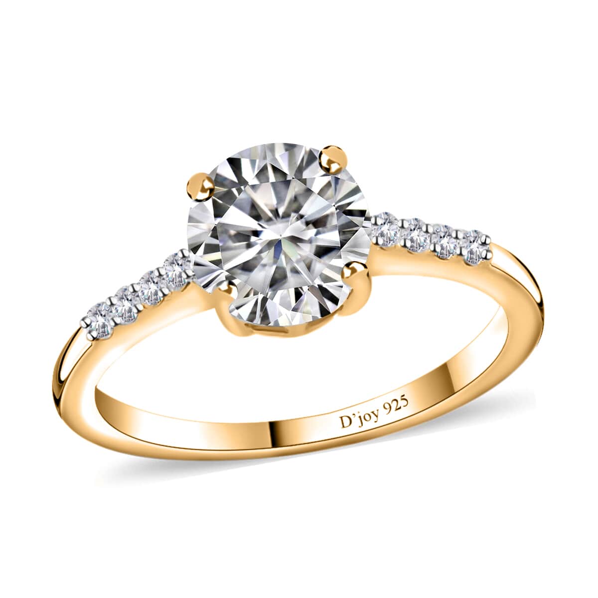 Moissanite Ring in Vermeil Yellow Gold Over Sterling Silver (Size 8.0) 1.25 ctw image number 0