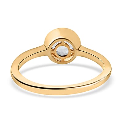 Mangoro Aquamarine 0.75 ctw Solitaire Ring in Vermeil Yellow Gold Over Sterling Silver (Size 6.0)