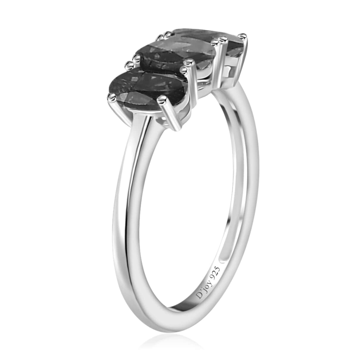 Mozambique Garnet 3 Stone Ring in Platinum Over Sterling Silver (Size 6.0) 1.70 ctw image number 3
