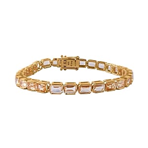 Brazilian Citrine 14.45 ctw Bracelet in 18K Vermeil Yellow Gold Over Sterling Silver (7.0 In)