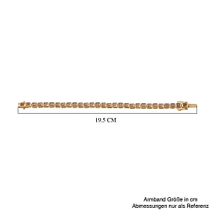 Brazilian Citrine 14.45 ctw Bracelet in 18K Vermeil Yellow Gold Over Sterling Silver (7.0 In)