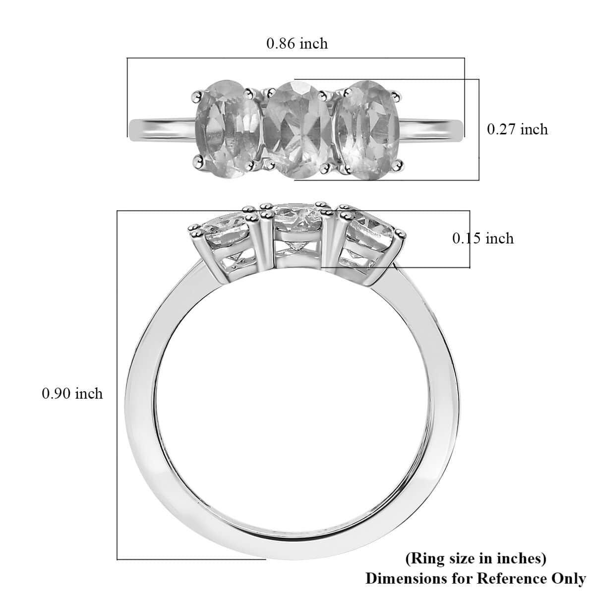 Peridot 3 Stone Ring in Platinum Over Sterling Silver (Size 7.0) 1.40 ctw image number 5