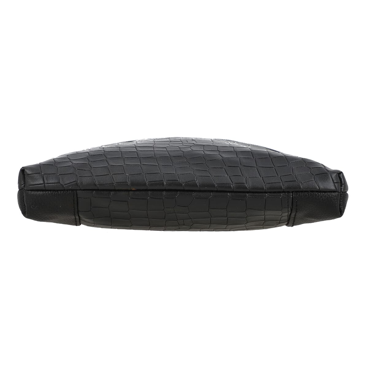 Black Croco Embossed Faux Leather Sling Bag image number 5