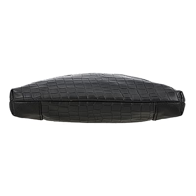 Black Croco Embossed Faux Leather Sling Bag