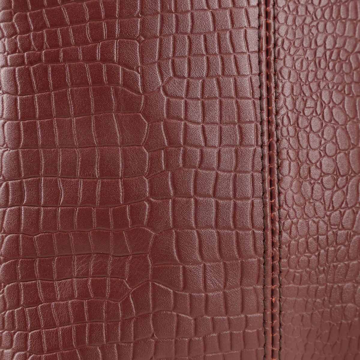 Red Croco Embossed Faux Leather Sling Bag image number 7