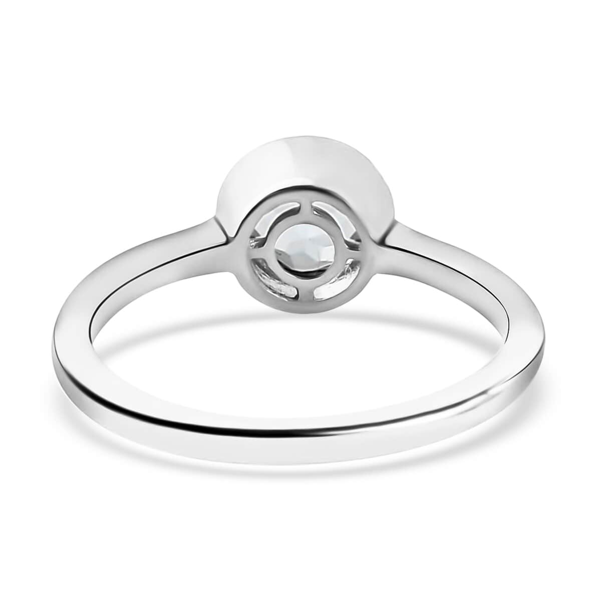 White Topaz Solitaire Ring in Platinum Over Sterling Silver (Size 5) 1.10 ctw image number 4