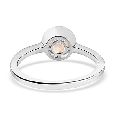 Rainbow Moonstone 0.85 ctw Ring in Platinum Over Sterling Silver (Size 5.0)