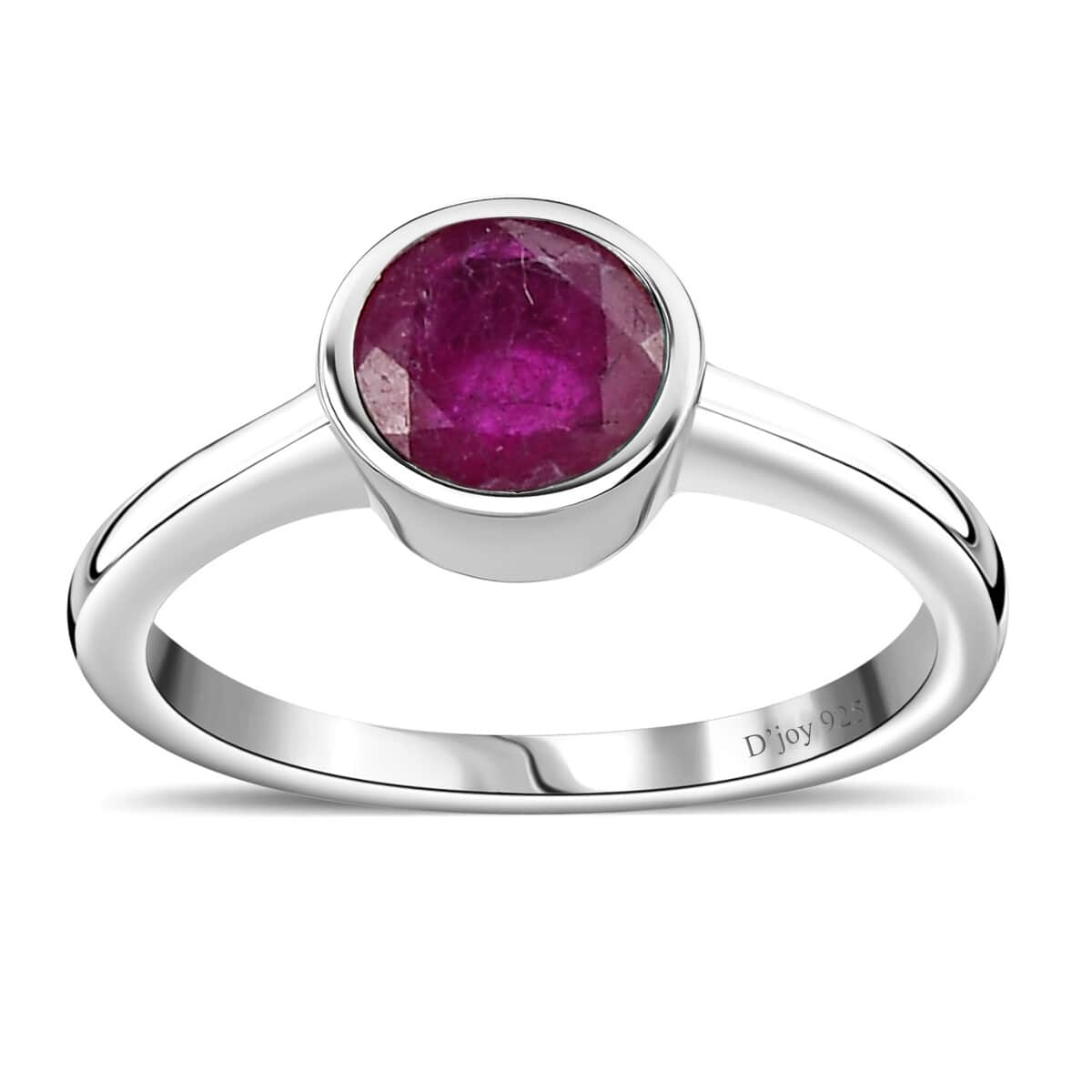 Niassa Ruby (FF) Solitaire Ring in Platinum Over Sterling Silver (Size 5.0) 1.25 ctw image number 0