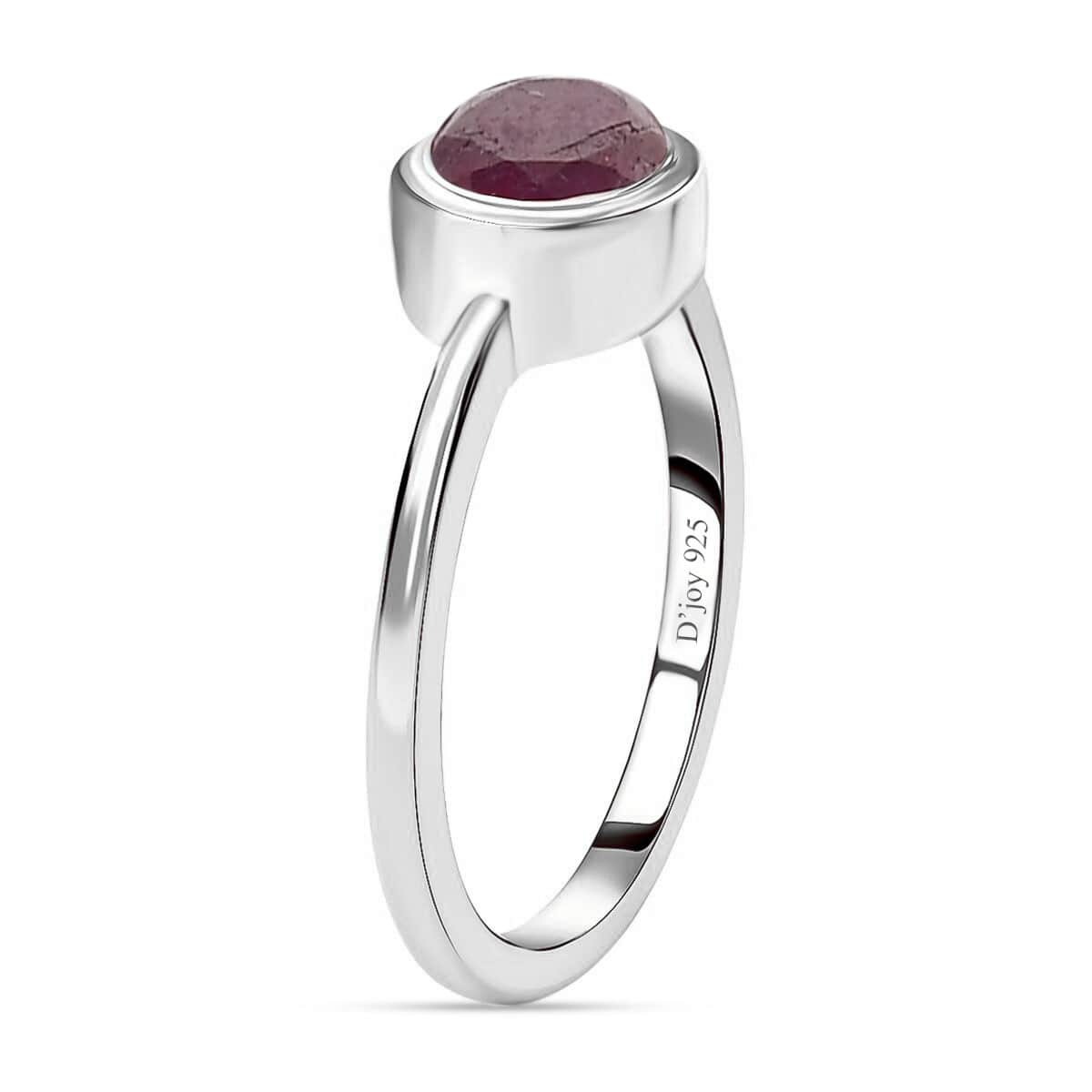 Niassa Ruby (FF) Solitaire Ring in Platinum Over Sterling Silver (Size 5.0) 1.25 ctw image number 3