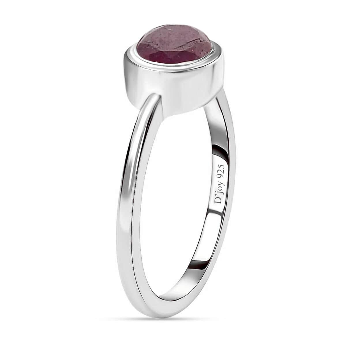 Niassa Ruby (FF) Solitaire Ring in Platinum Over Sterling Silver (Size 6.0) 1.25 ctw image number 3