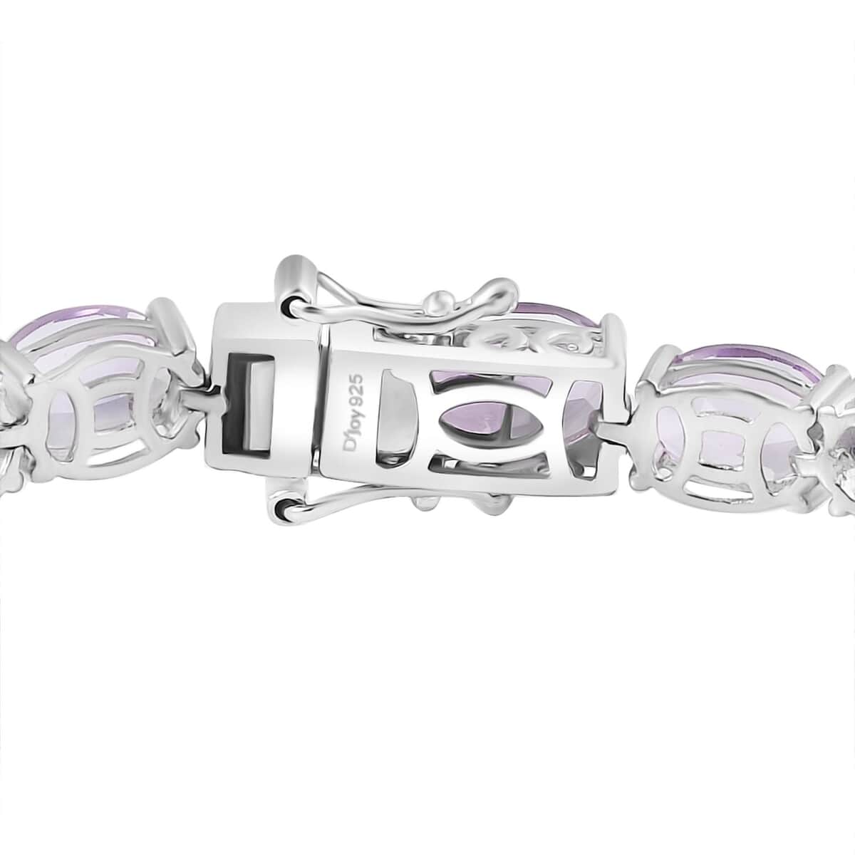 Premium Rose De France Amethyst Tennis Bracelet in Platinum Over Sterling Silver (6.50 In) 21.25 ctw image number 3