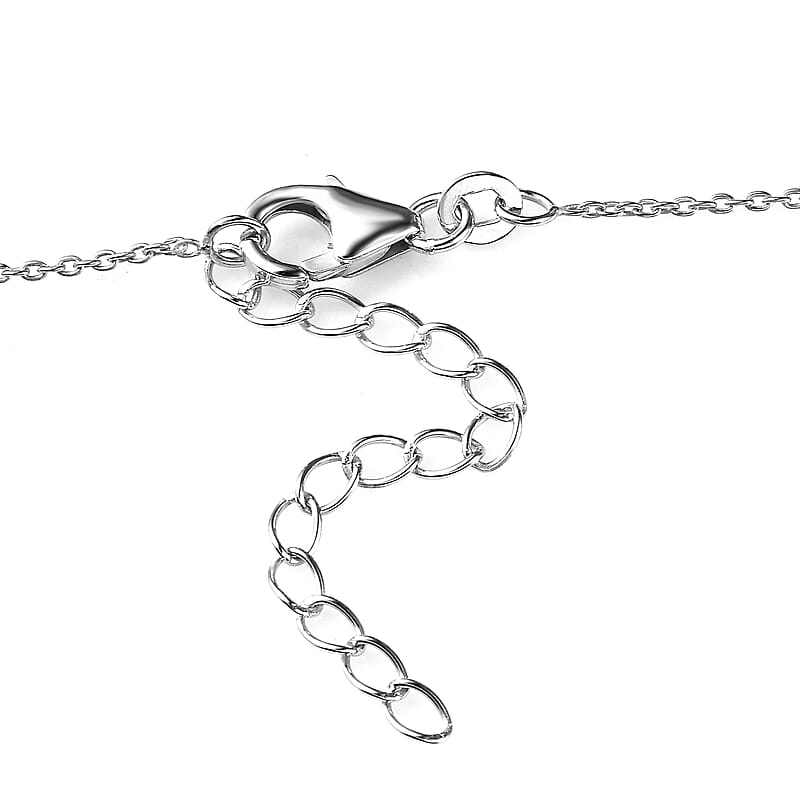 Diamond G-H SI 0.25 ctw Necklace in Rhodium Over Sterling Silver 20 Inches