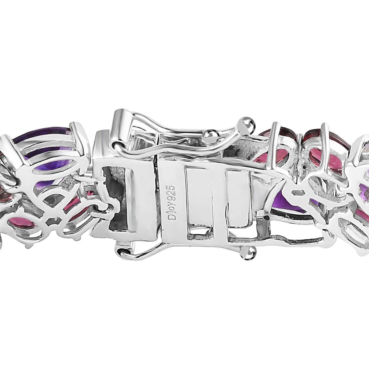 Premium Moroccan Amethyst and Orissa Rhodolite Garnet Bracelet in Platinum Over Sterling Silver (8.00 In) 33.90 ctw image number 3