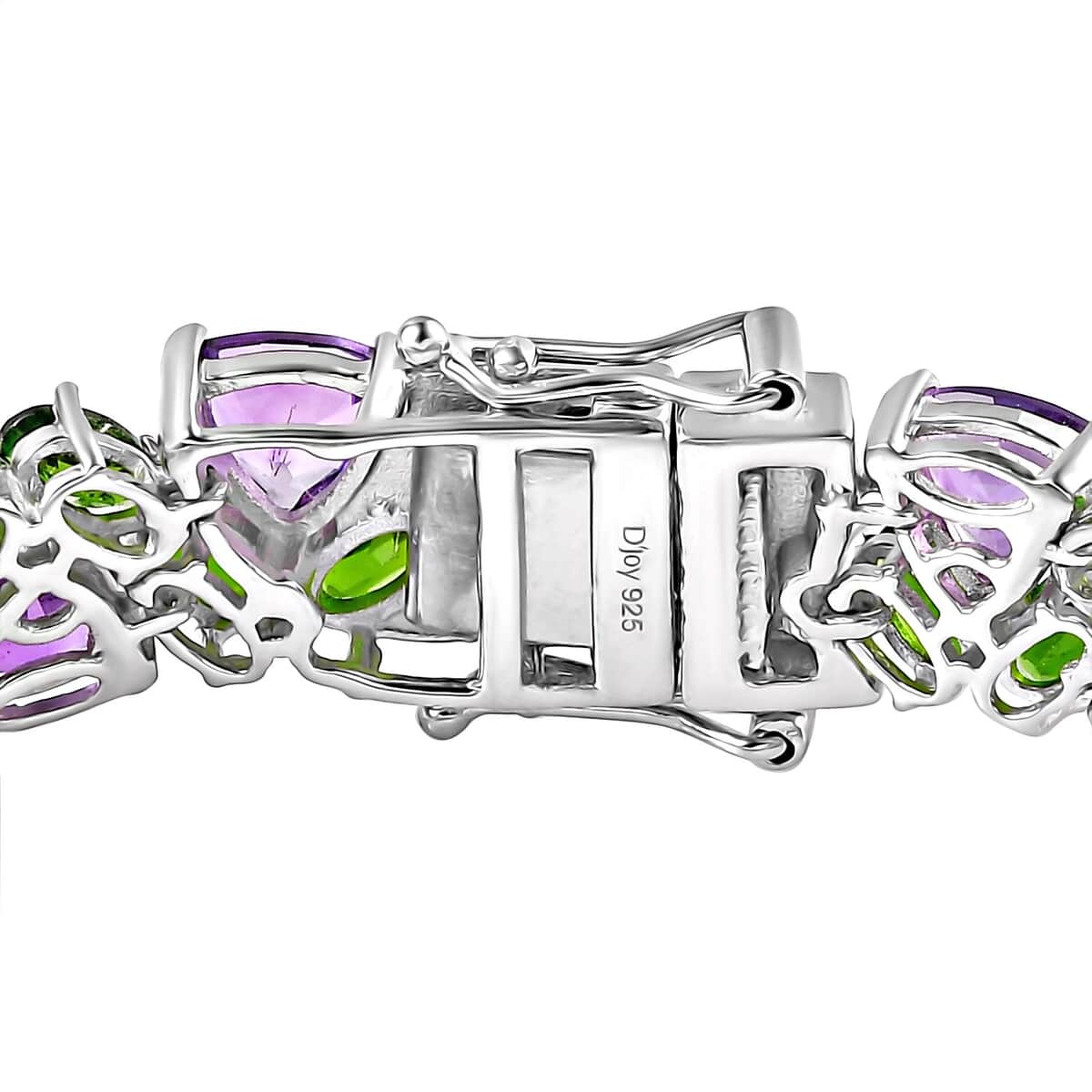 Premium Moroccan Amethyst and Chrome Diopside Bracelet in Platinum Over Sterling Silver (6.50 In) 24.75 ctw image number 3