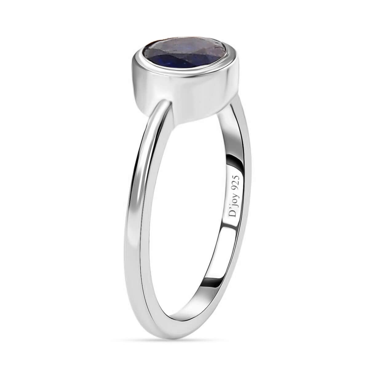 Masoala Sapphire (D) Solitaire Ring in Platinum Over Sterling Silver (Size 7.0) 1.30 ctw image number 3