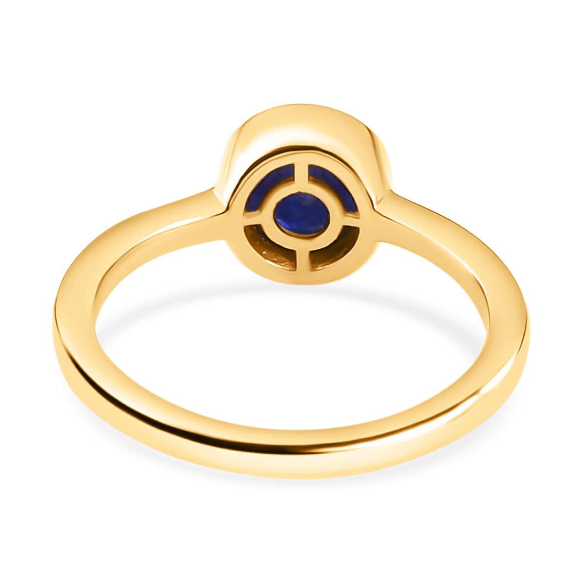 Masoala Sapphire (D) Solitaire Ring in Vermeil Yellow Gold Over Sterling Silver (Size 8.0) 1.30 ctw image number 4