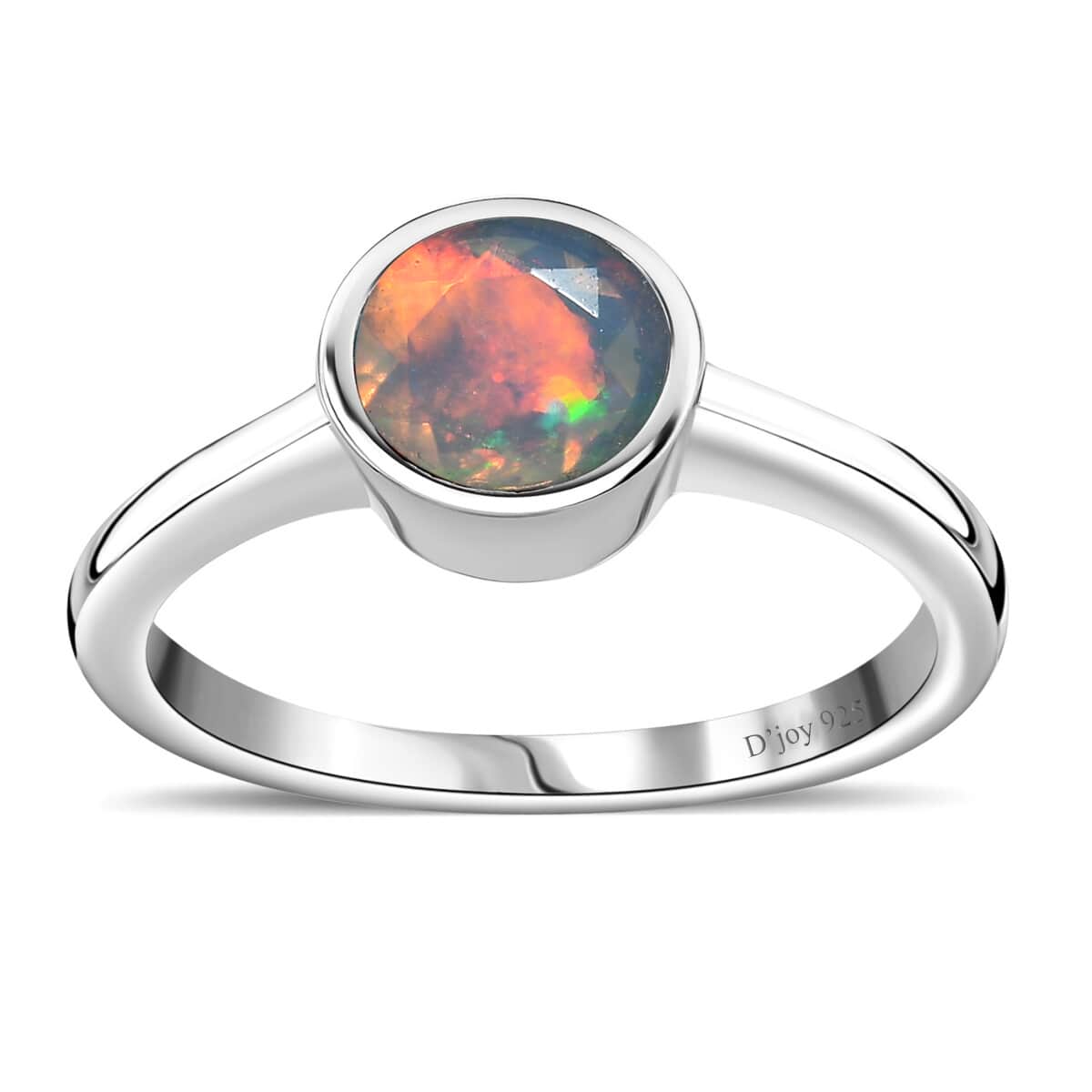 Ethiopian Welo Opal Solitaire Ring in Platinum Over Sterling Silver (Size 5) 0.60 ctw image number 0