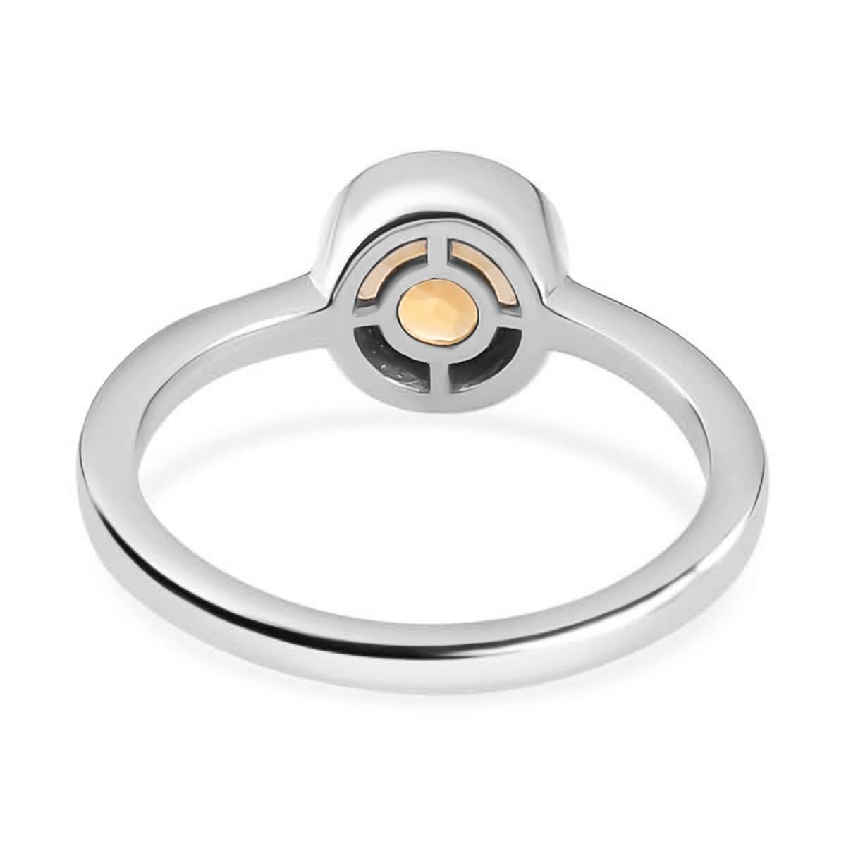 Brazilian Citrine Solitaire Ring in Platinum Over Sterling Silver (Size 5) 0.80 ctw image number 4