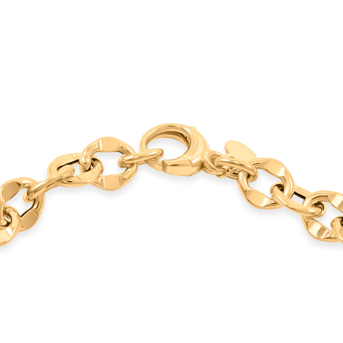 Doorbuster Specchio Rolo Italian 10K Yellow Gold 6.5mm Bracelet (7.50 In) 3.55 Grams image number 2
