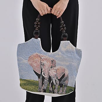 Blue Elephant Print - Product card gallery slide 3 (9432053350655)