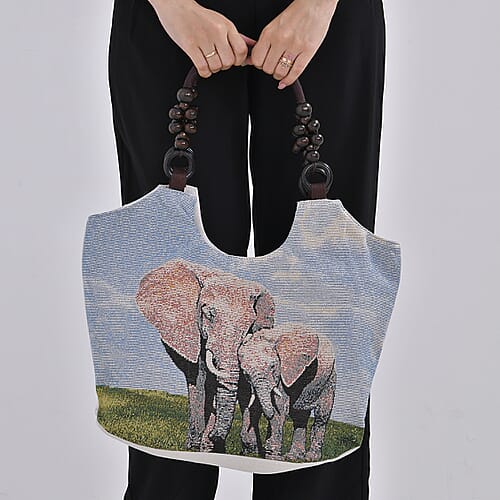 Blue Elephant Print - Product card gallery slide 3 (9432053350655)