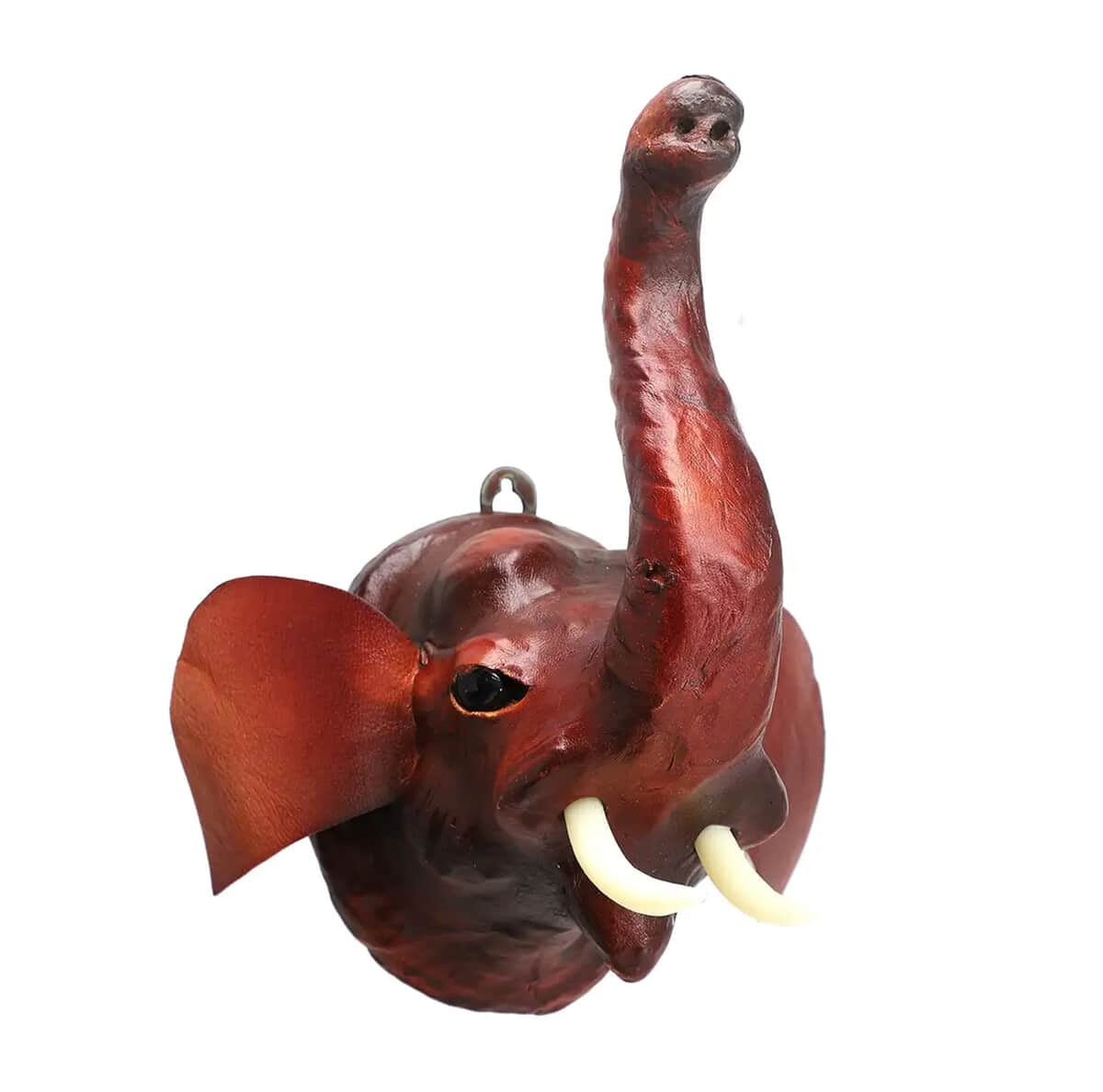 Brown Wall Hanging Leather Elephant image number 0
