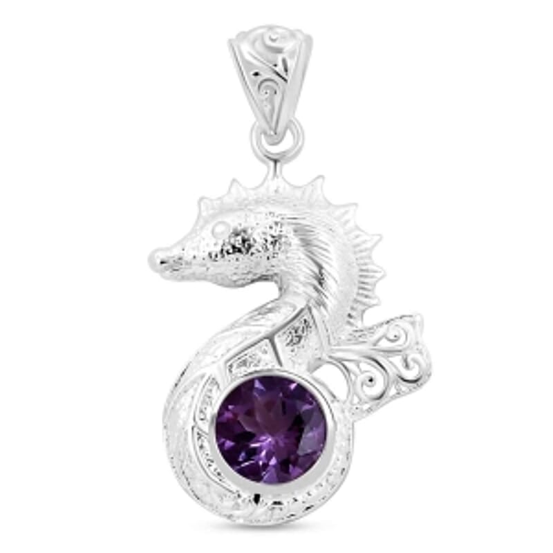 Rose de France Amethyst 3.00 ctw Pendant in Sterling Silver