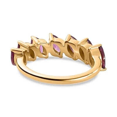 Orissa Rhodolite Garnet 2.13 ctw Fancy Ring in Vermeil Yellow Gold Over Sterling Silver (Size 9)