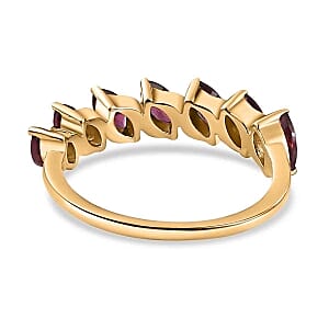 Orissa Rhodolite Garnet 2.13 ctw Fancy Ring in Vermeil Yellow Gold Over Sterling Silver (Size 10)