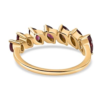 Orissa Rhodolite Garnet 2.13 ctw Fancy Ring in Vermeil Yellow Gold Over Sterling Silver (Size 10)