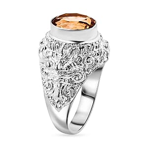 Brazilian Citrine 4.35 ctw Ring in Sterling Silver (Size 11.5)