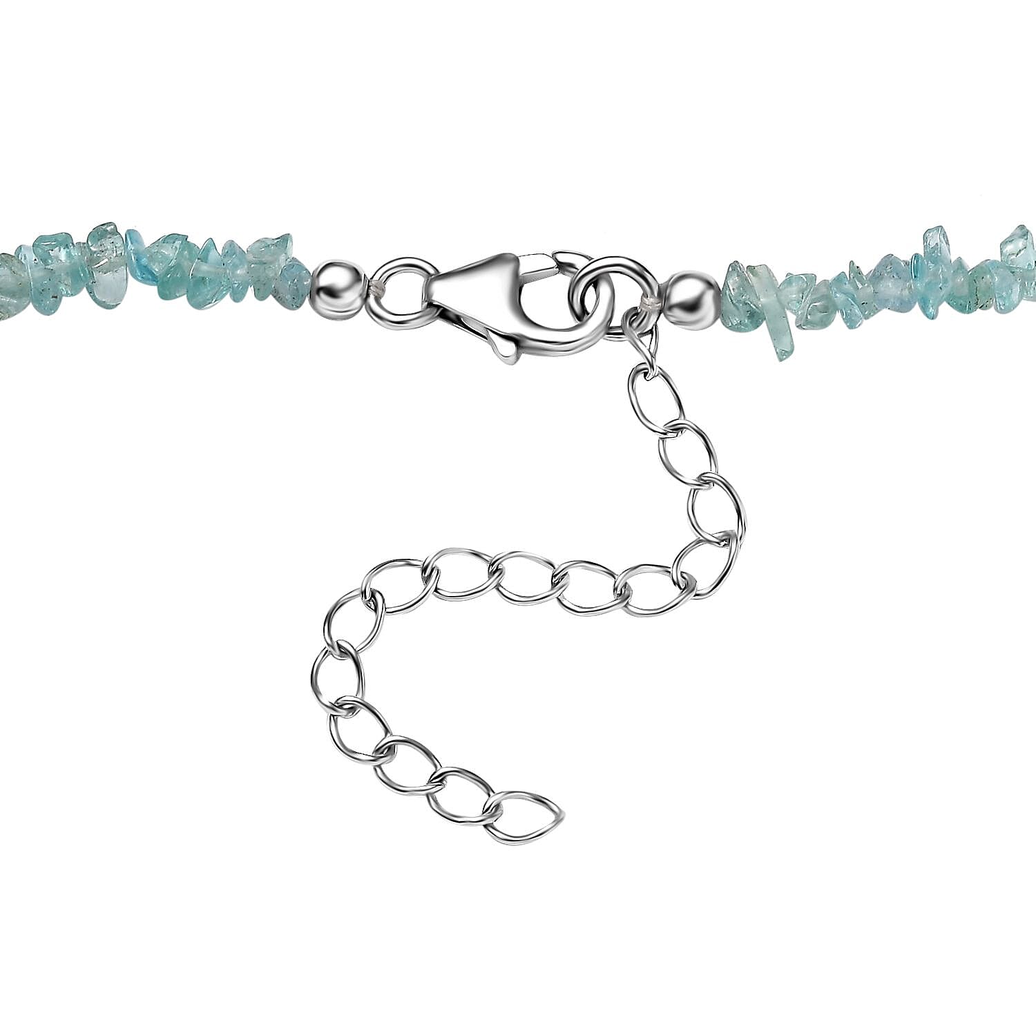 Premium Sleeping Beauty Turquoise and White Buffalo Squash Blossom Pendant with Apatite Chips Necklace 18-20 Inches in Sterling Silver 23.50 ctw