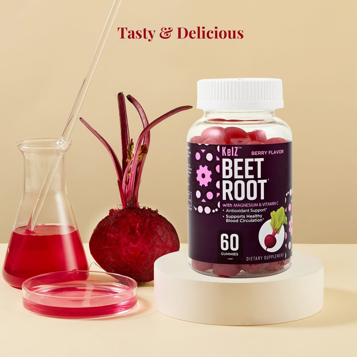 Kelz Beet Root (60 Gummies) image number 1