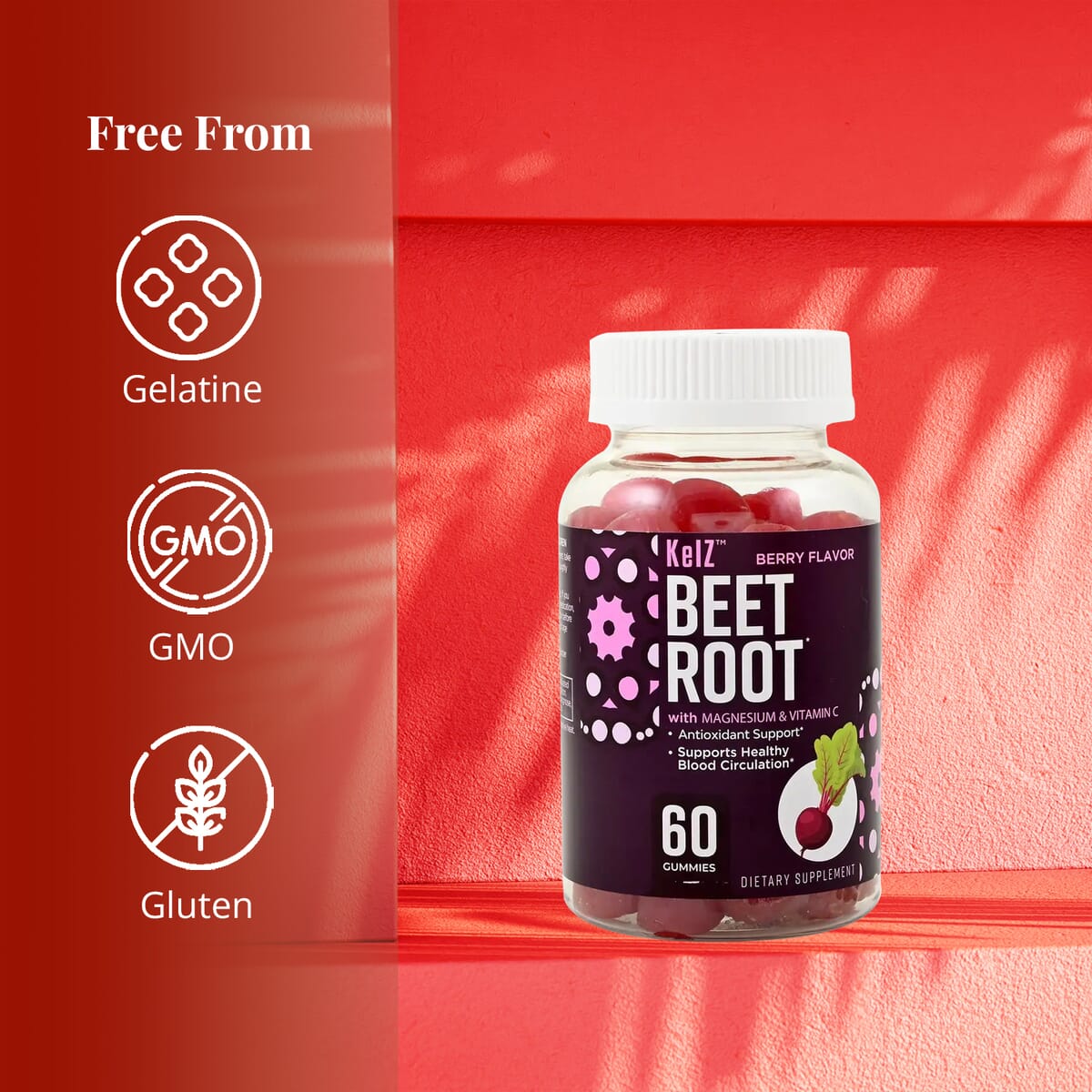 Kelz Beet Root (60 Gummies) image number 3