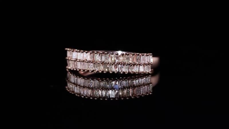 Natural Champagne Diamond Band Ring in Vermeil Rose Gold Over Sterling Silver (Size 10.0) 0.35 ctw