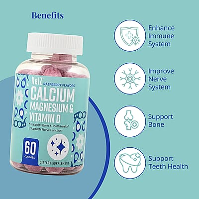 Kelz Calcium Magnesium (60 Gummies)