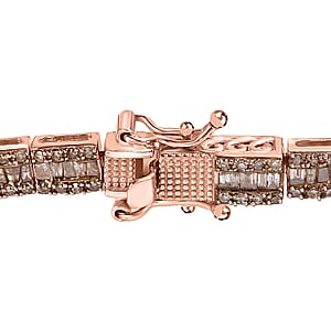D'Joy Natural Champagne Diamond Bracelet in Vermeil Rose Gold Over Sterling Silver (7.25 In) 2.90 ctw