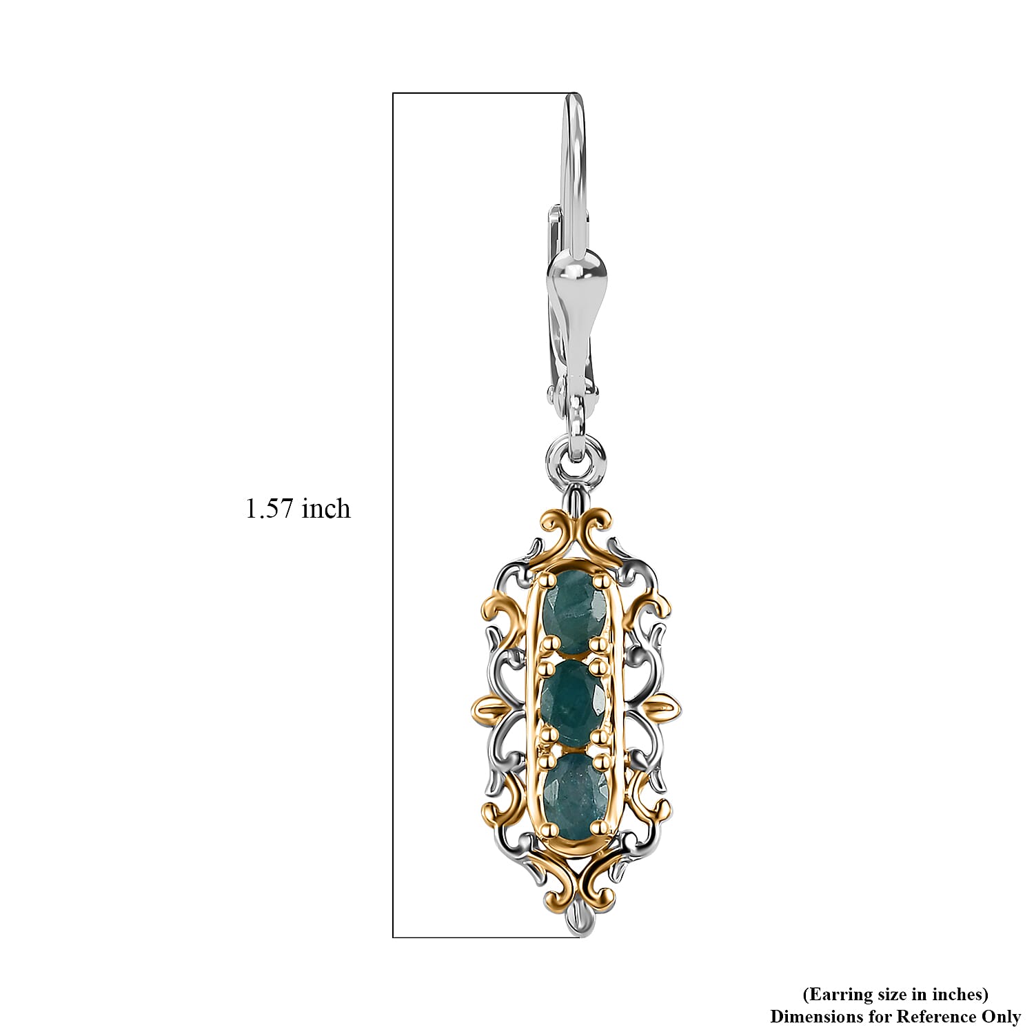 Premium Grandidierite Lever Back Earrings in Vermeil YG and Platinum Over Sterling Silver 1.15 ctw