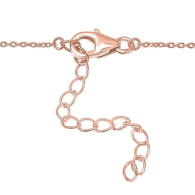 Diamond Accent Necklace 18 Inches in Vermeil Rose Gold Over Sterling Silver