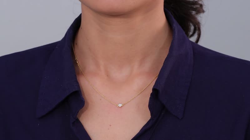 Diamond Accent Necklace 18 Inches in Vermeil Yellow Gold Over Sterling Silver