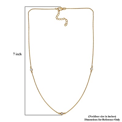 Diamond Accent Necklace 18 Inches in Vermeil Yellow Gold Over Sterling Silver