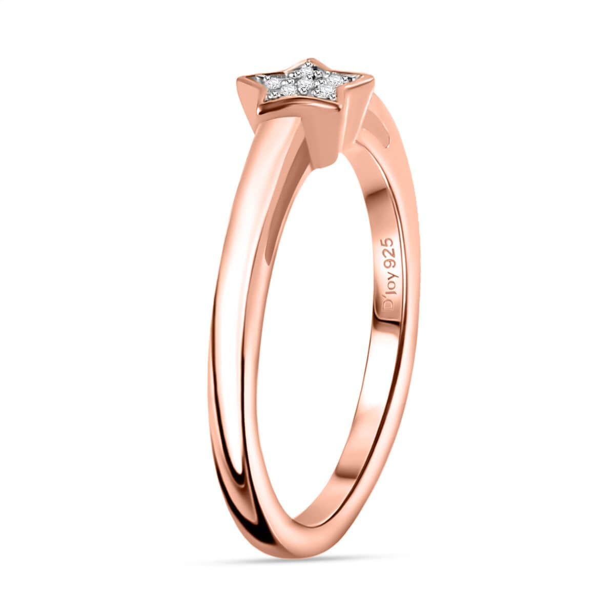 Diamond Accent Ring in Vermeil Rose Gold Over Sterling Silver (Size 6.0) image number 3