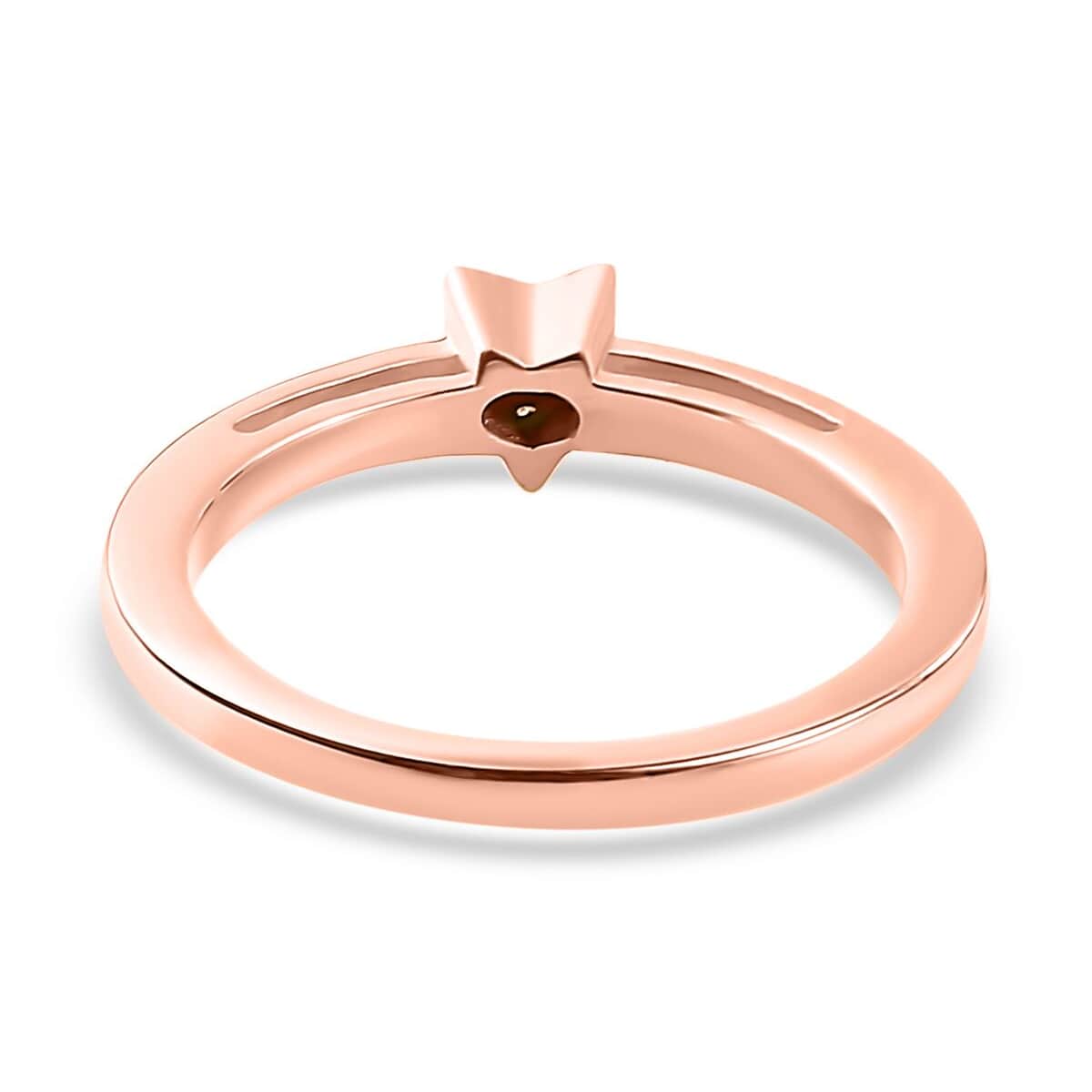 Diamond Accent Ring in Vermeil Rose Gold Over Sterling Silver (Size 6.0) image number 4
