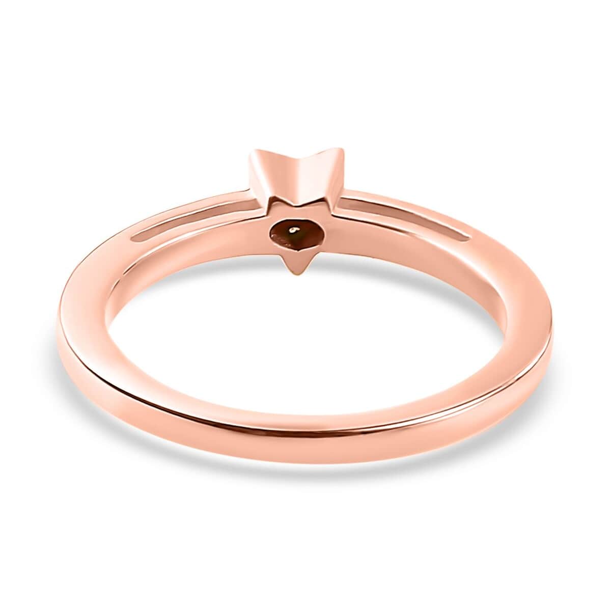 Diamond Accent Ring in Vermeil Rose Gold Over Sterling Silver (Size 8.0) image number 4