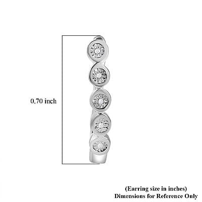 Diamond Accent Earrings in Platinum Over Sterling Silver