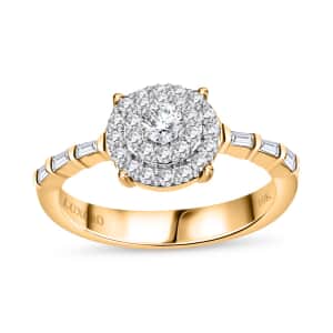 Luxoro 10K Yellow Gold G-H I3 Diamond Ring (Size 6.0) 0.50 ctw