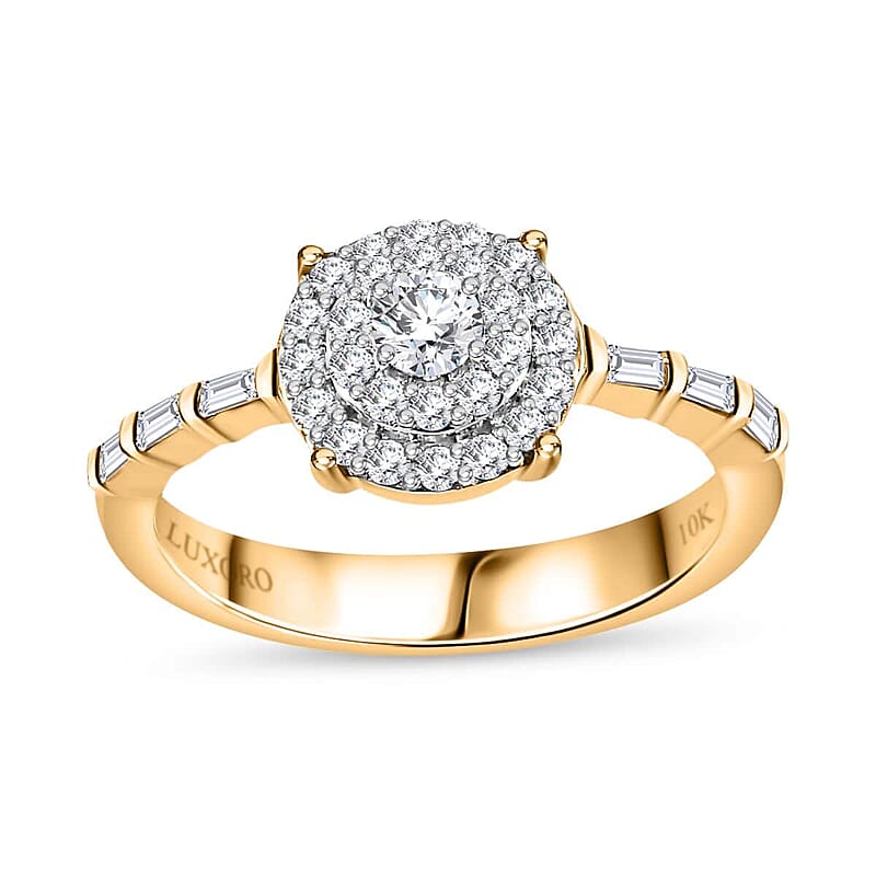 Luxoro G-H I3 Diamond 0.50 ctw Ring in 10K Yellow Gold (Size 6.0)