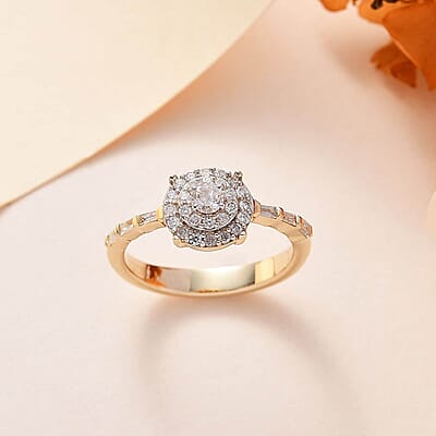 Luxoro G-H I3 Diamond 0.50 ctw Ring in 10K Yellow Gold (Size 6.0)