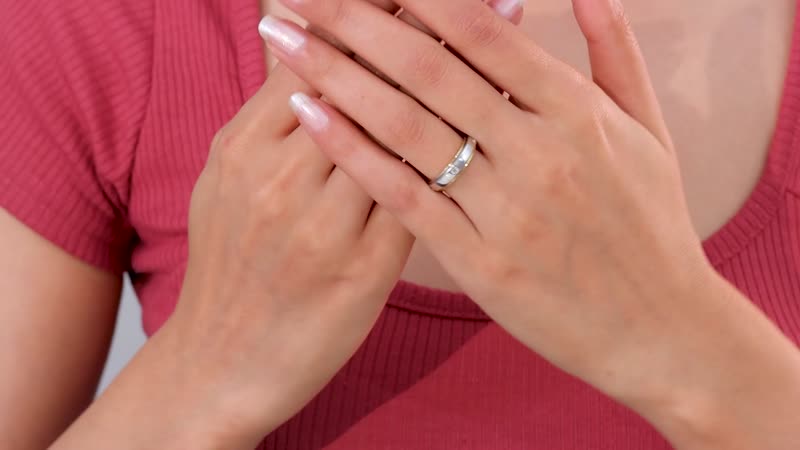 Diamond Accent Band Ring in 14K YG and Platinum Over Sterling Silver (Size 6)