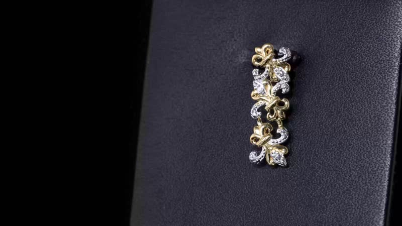Diamond Accent Pendant in Vermeil YG and Platinum Over Sterling Silver